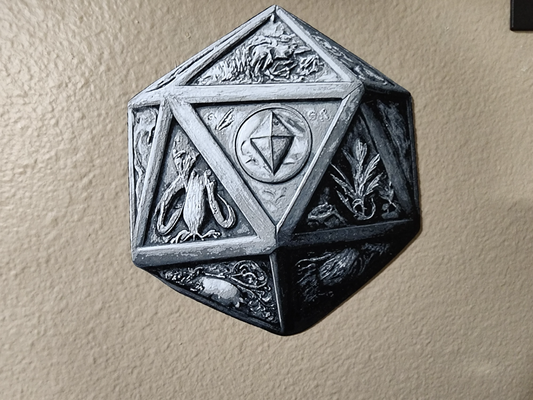 custom dnd d20 die hueforge by konukit art 2d d d20dice dice 3d print model - Mito3D