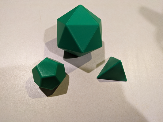 platonic solids by bluexavi toys & games dice cube icosahedron octahedron tetrahedron dodecahedron 3d print model - Mito3D