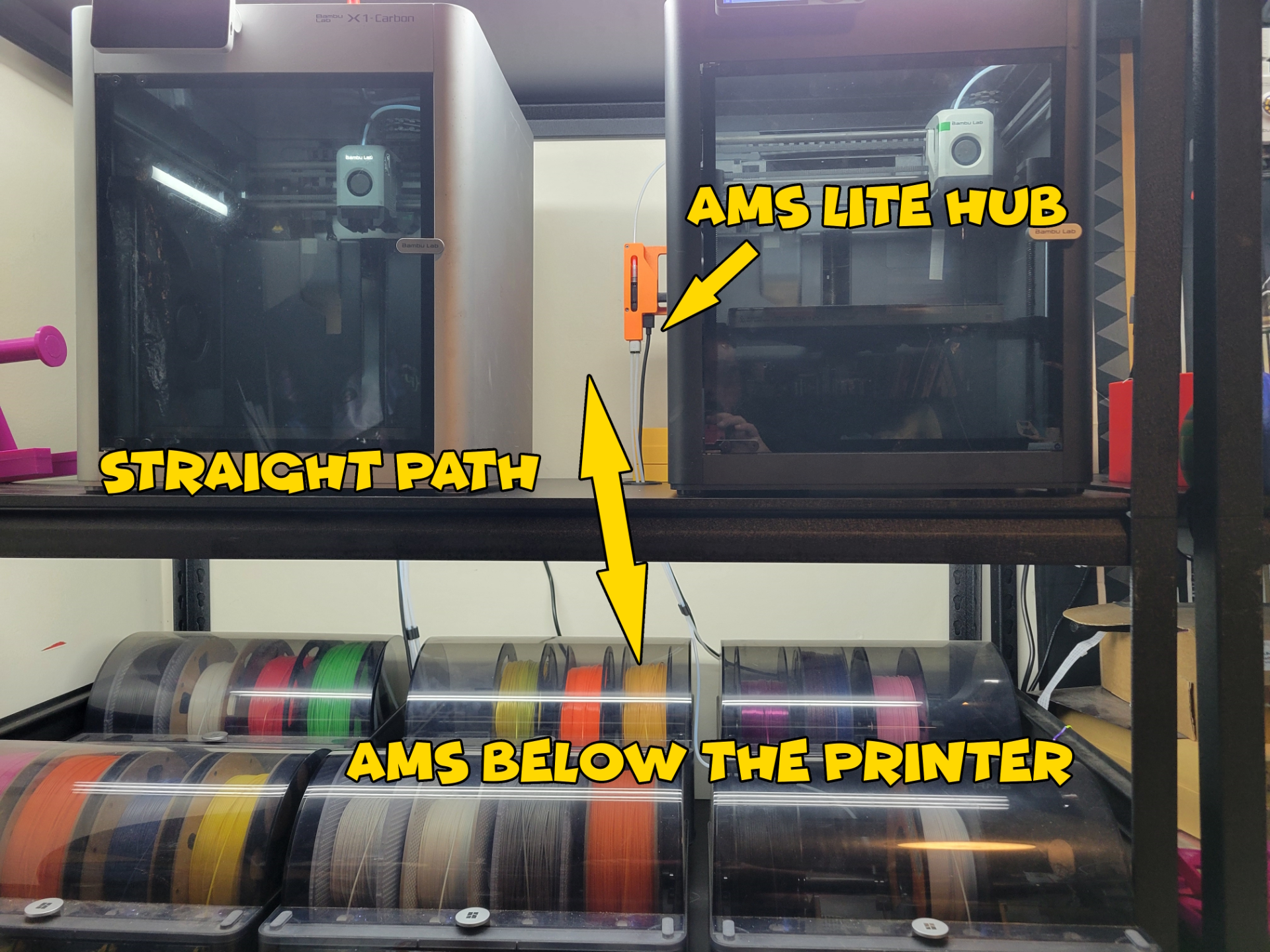 ams aşağı doğru karşı karşıya hub hafif x1 or p1 makineler by dalevasyon 3d yazıcı aksesuarlar ptfe 3D print model - Mito3D