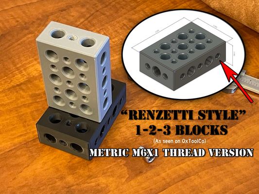 renzetti style connectable 1 2 3 blocs v2 0 installer m6x1 fileté version by émoticône outils machine métrique oxtoolco jauger bloquer jauge épingles machinist travail bois métaux boutique garage gigue étriers micromètre vis casquette microjig outil fraisage tour k40 découpeuse laser fibre jpt atomstack saunders travaux smw 3d print model - Mito3D