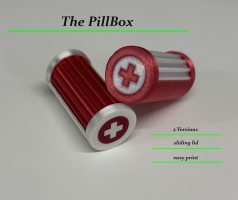 pill box by reuter corp household house models bottle slide lid 3d print model - Mito3D