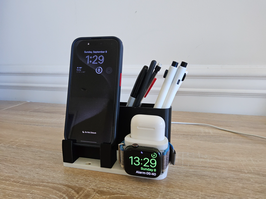 appledock iphone pomme regarder airpods by philosophe ménage maison modèles mise charge base quai station d'accueil airpod pro fusion 360 modifiable 3d print model - Mito3D