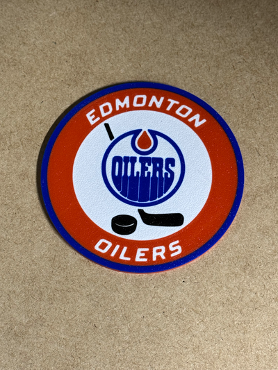 edmonton öler nhl eishockey benutzerdefiniert logo untersetzer by abonnieren kunst zeichen logos canucks könige haie enten krake flammen golden ritter pazifik aufteilung 3d print model - Mito3D