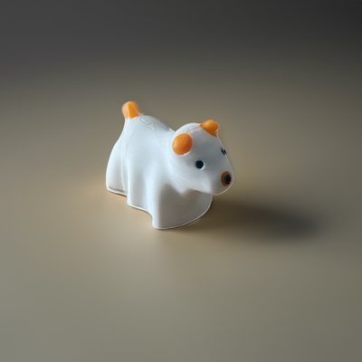 multicolor friendly ghost dog by mpg71 2023 miniatures creatures cute spooky halloween 3d print model - Mito3D