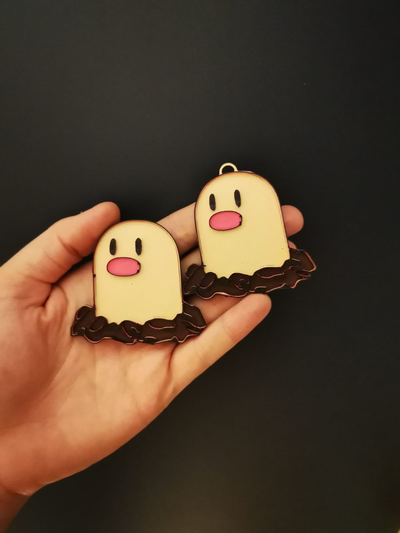 diglett keychain a magnet by kris95 fashion jewelry pokemon accesories 3d print model - Mito3D