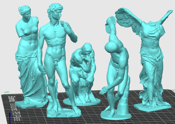 world-famous statues by sishihe art sculptures sculpture statue statuette classical 3d print model - Mito3D