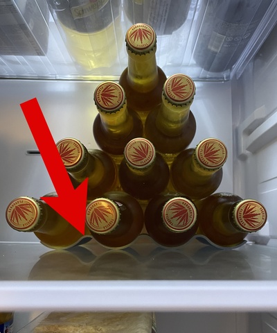 beer bottle can holder fridge by schiko household house models kitchen organizer refrigerator bier stacking stack halter invisible 3d print model - Mito3D