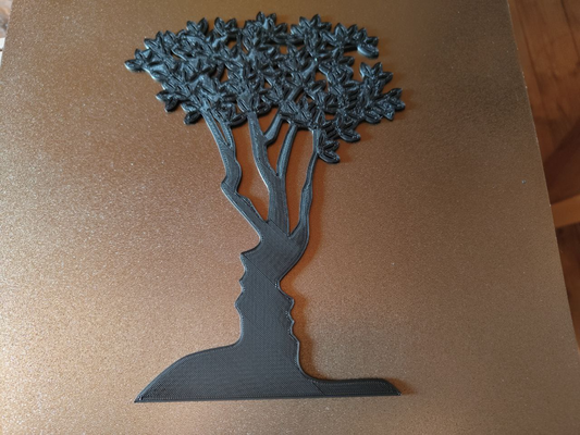 óptico espejismo of caras by pixel creación laboratorio arte 2d árbol 3d print model - Mito3D