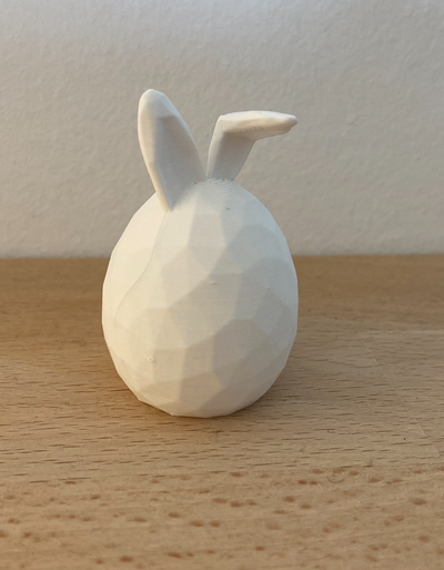 lindo gordito pascua resurrección huevo doblado oído escuela politécnica by localizador casa festividades conejito huevos 3d print model - Mito3D