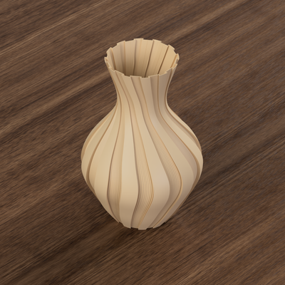 belle spirale vase mode by wuuzzaa ménage décor vivant chambre fleurs hiver sommer 3d print model - Mito3D