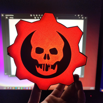 gears of war lightbox by tcs3d art signs & logos xbox ams videogame 3d print model - Mito3D