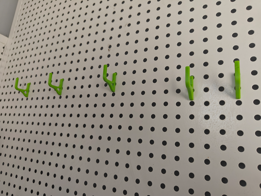 pegboard hooks 6mm hole diameter 16mm spacing by wgcom666 household house models shelf hook 3d print model - Mito3D