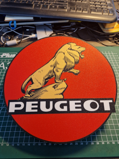 peugeot 1925 1936 by haritalı sanat işaretler logolar hafif kutu logo 3d print model - Mito3D