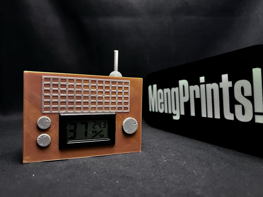 hygroradio facile hygromètre monter no ams nécessaire by meng impressions outils hygro température thermomètre 3d print model - Mito3D