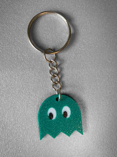 pacman ghost keyring by munyshell fashion models 3d print model - Mito3D