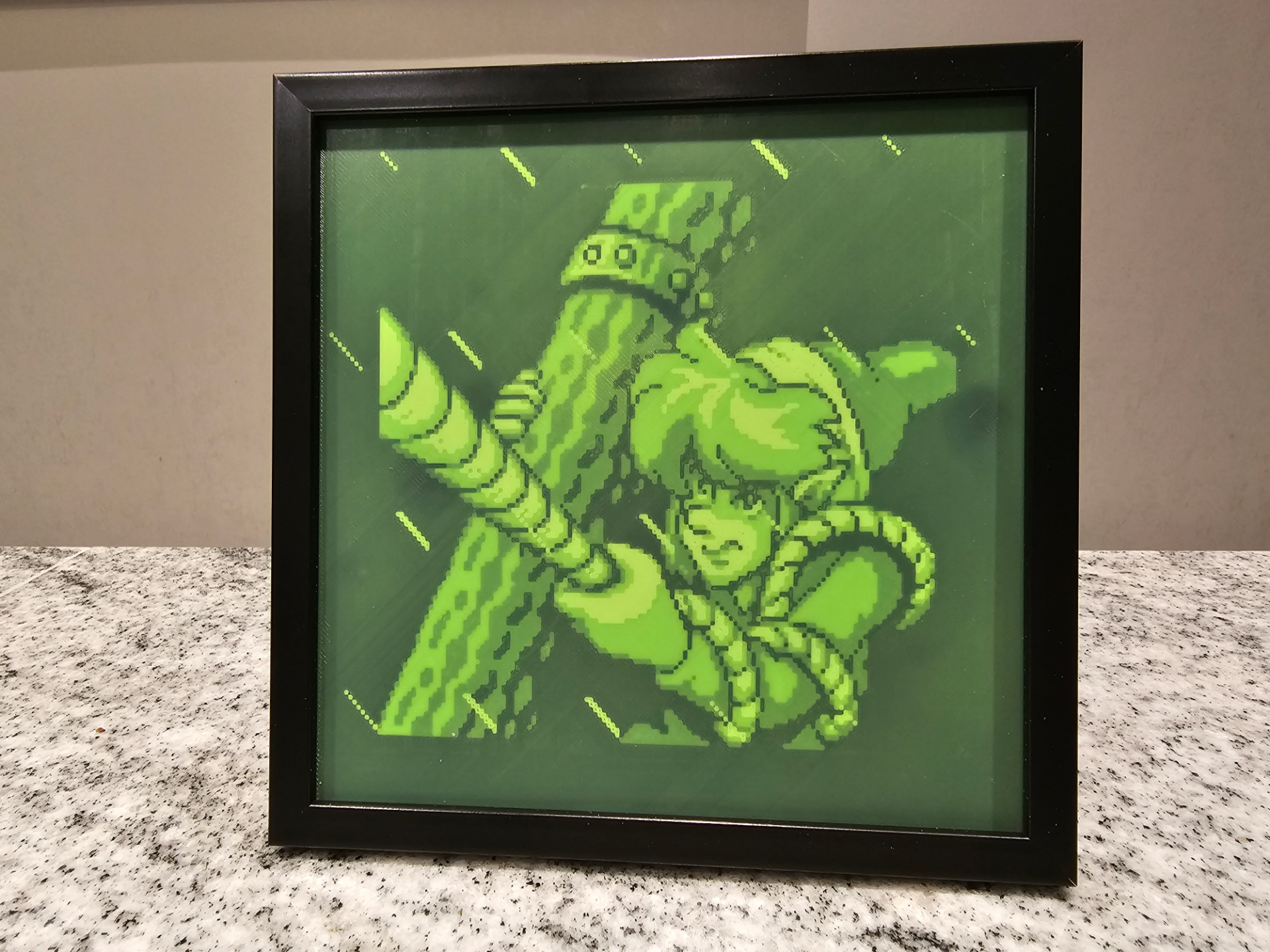 link's despertar zelda jogos garoto gordura in branco verde maçã preto by thebryan461 casa decoração vídeo nintendo quadro armação nerd ligação foto moldura tendência 3D print model - Mito3D