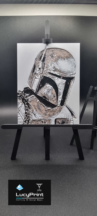 star kriege boba fett hutschmiede by lucyprint generativ 3d modell lithophan krieg sterne 3d print model - Mito3D