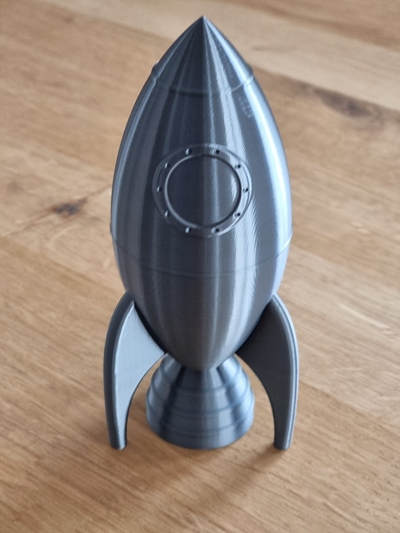 comic rocket toy printable support by toys stuff & games space 3d print model - Mito3D