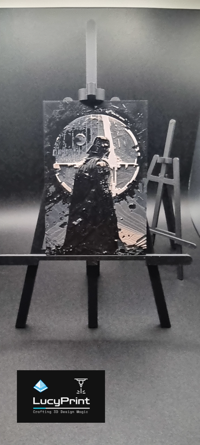 star wars darth vader - hueforge by lucyprint generative 3d model & lithophane 3d print model - Mito3D