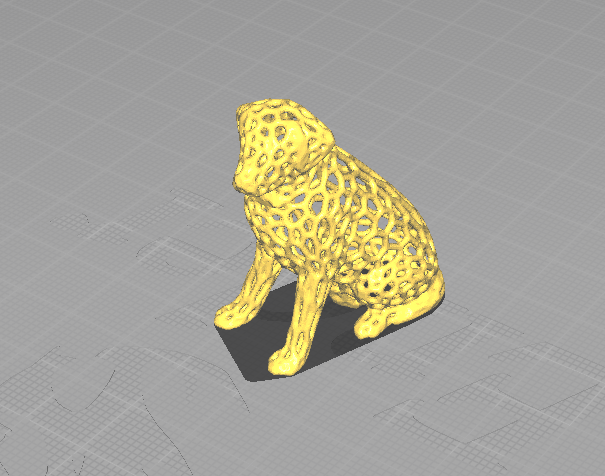 voronoi labrador cane remixato by manager arte sculture seduta 3D print model - Mito3D