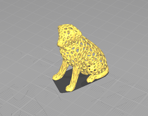 voronoi labrador cane remixato by manager arte sculture seduta 3d print model - Mito3D