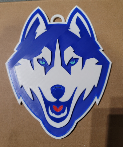 uconn 3d logo 180mm serie by negozi alimentari passatempo fai sport all'aperto ncaa ncaabasketball università catena marzo follia huskys huskie pallacanestro 3d print model - Mito3D