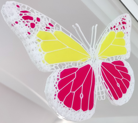 bunt schmetterling geteilt by greg geben haushalt dekor spiegel dekoration window 3d print model - Mito3D