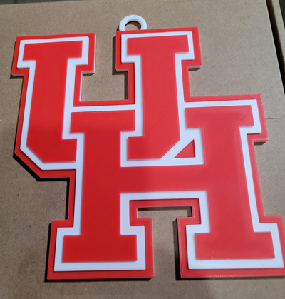 houston 3d logo 180mm séries by épiceries loisir diy sport air mars démence ncaababasketball ncaa université chaîne basketball folie mars 3d print model - Mito3D