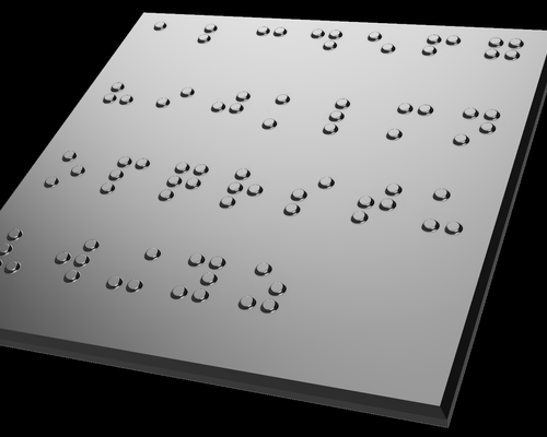 braille alphabet by chaos éducation modèles 3d print model - Mito3D