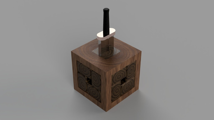 excalibur puzzle box by user 2114499140 toys & games puzzles 3d print model - Mito3D