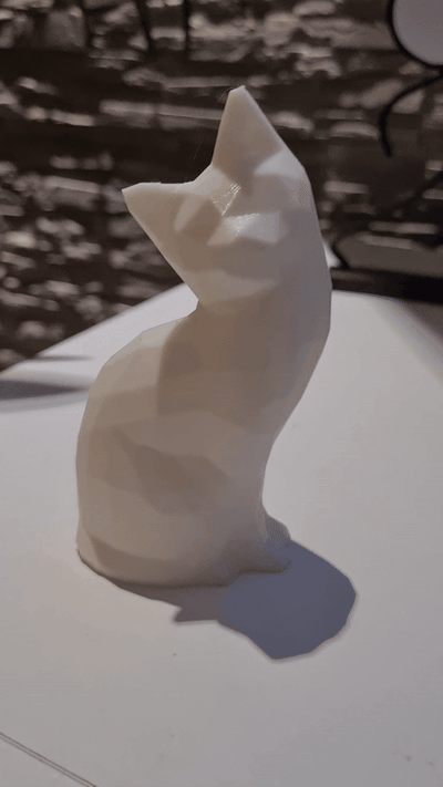 şirin kedi poli sanat 3d by maksimumlar minyatürler hayvanlar geometrik düşük hayvan dekor ev heykel kendin yap yazdır güzel art2024 art3d 3d print model - Mito3D