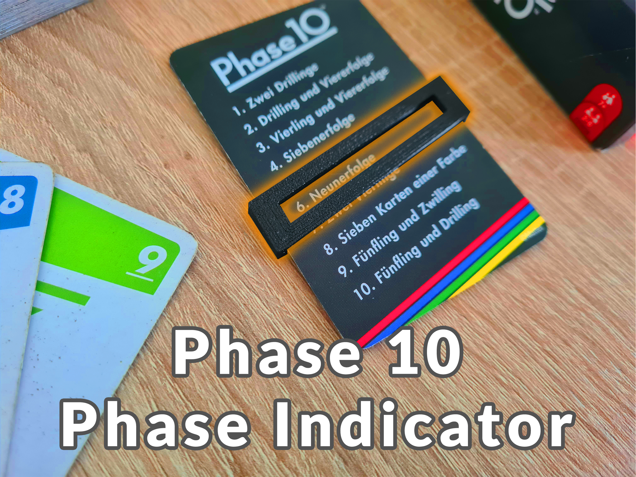 phase 10 indikator marker by mollig spielzeuge spiele tafel aktualisierung karte spiel karten verbesserung kartenspiel zusatz phase10 3D print model - Mito3D