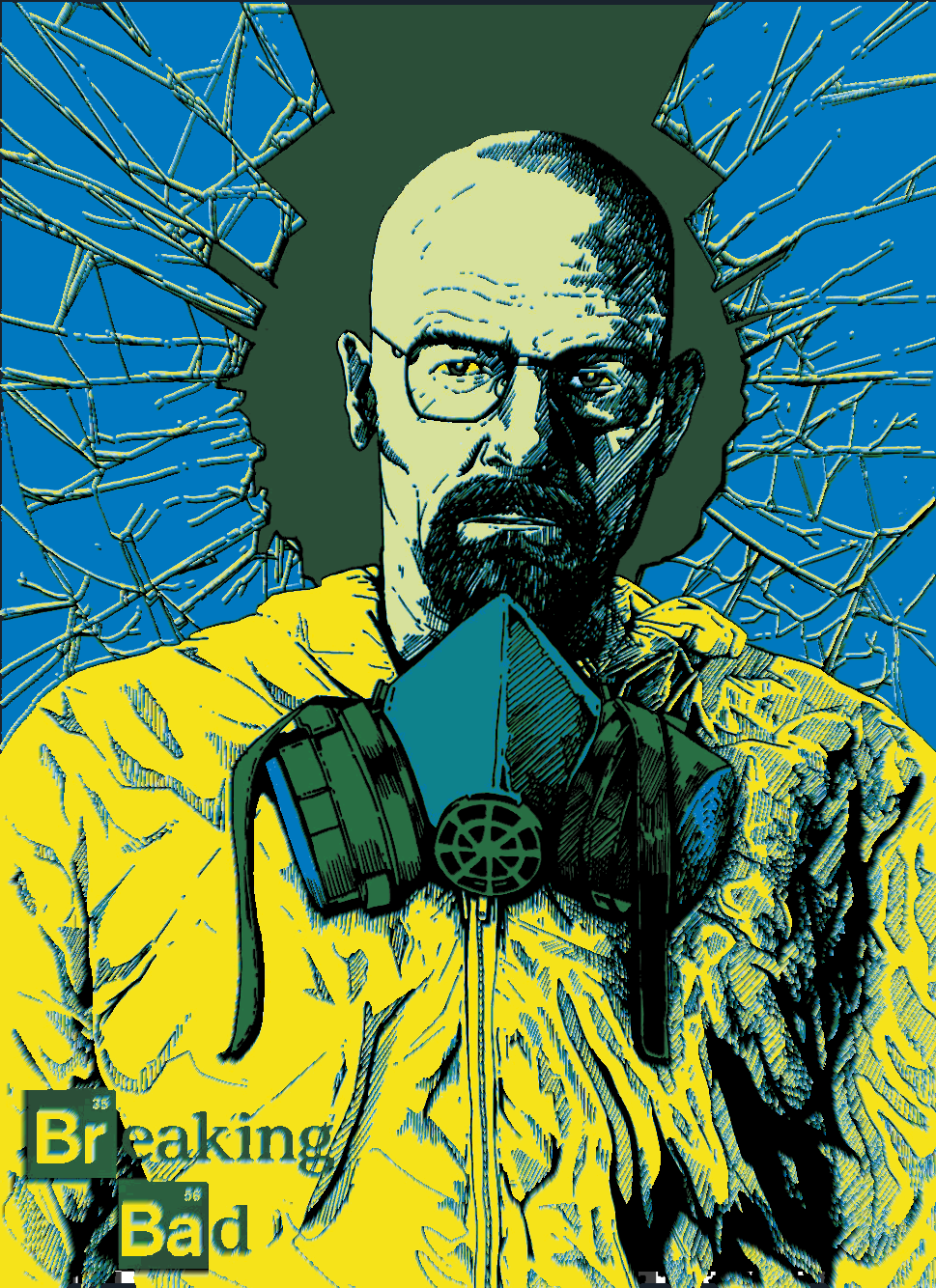 breaking bad hueforge by tcs3d generative 3d model & lithophane ams walter white 3D print model - Mito3D