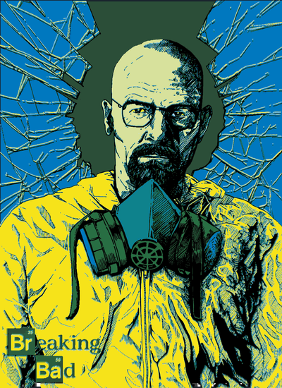 breaking bad hueforge by tcs3d generative 3d model & lithophane ams walter white 3d print model - Mito3D