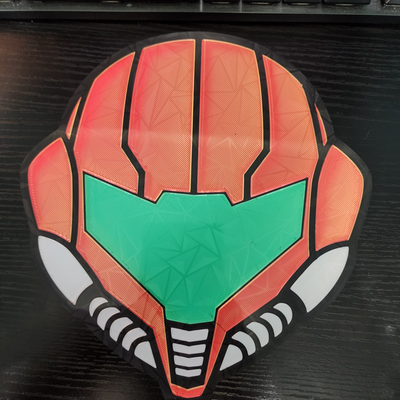 metroid samus lightbox by tcs3d art signs & logos nintendo ams 3d print model - Mito3D