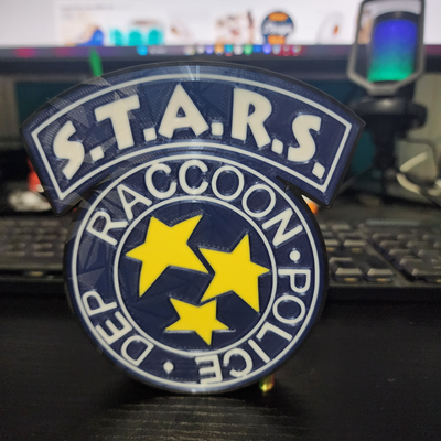 stars resident evil lightbox by tcs3d art signs & logos ams racooncity 3d print model - Mito3D