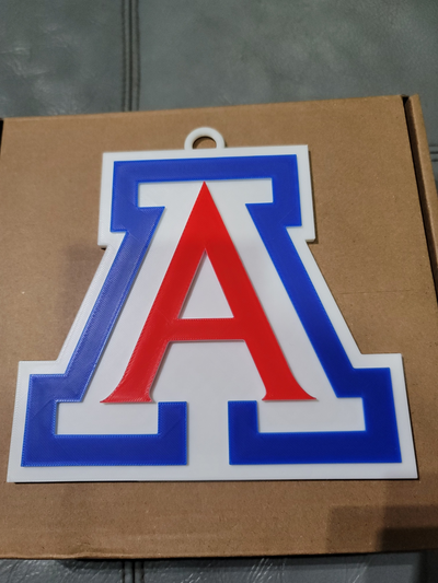 arizona 3d logo 180mm serie by negozi alimentari passatempo fai sport all'aperto marzo follia ncaabasketball ncaa università catena pallacanestro 3d print model - Mito3D