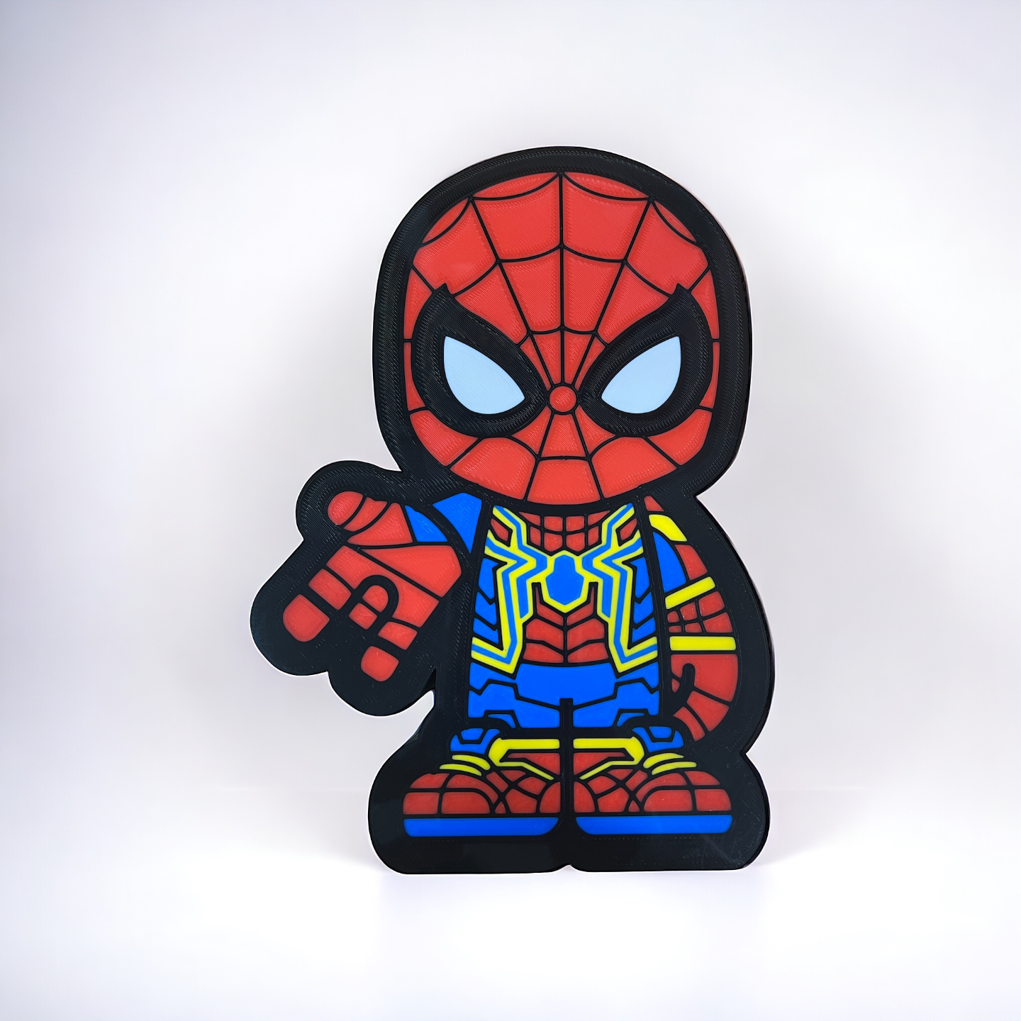 hombre araña led ligero caja by cadventures3d arte señales logos ligera maravilla vengadores 3D print model - Mito3D