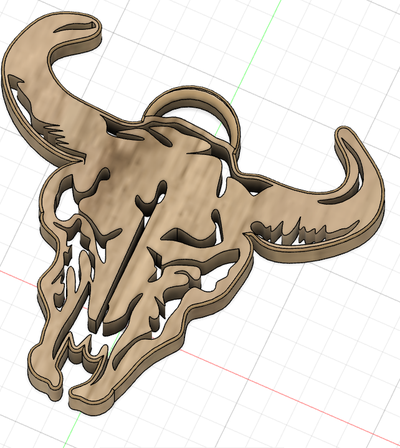 vaca cráneo collar by ninjawigo moda modelos 3d print model - Mito3D