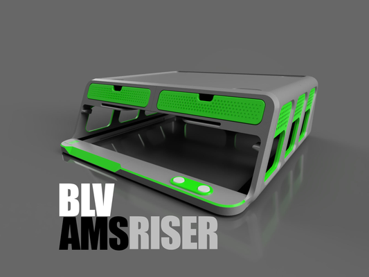 blv - ams riser x1c p1p p1s v13 by benlevi 3d printer accessories x1carbon p1pams p1pmod p1sams glass custom cad tpu lift bambu adapter drawer tool organizer sleek design 3d print model - Mito3D