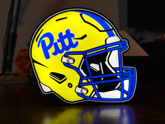 pitt lightbox by geek genio collettivo arte segni loghi pittsburgh pantere calcio piede palla casco sport gli gioco giochi università luce scatola guidato lampada regalo giocare spareggio playoff 3d print model - Mito3D