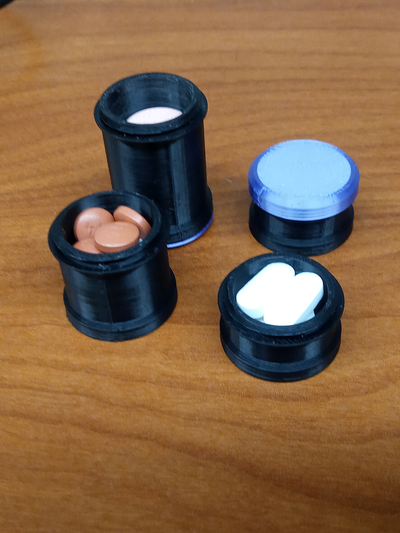 modular pill bottle by jolparjulian tools organizers 3d print model - Mito3D