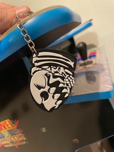 bullet bill keychain skeleton mario by 3d prints week art 2d key chain videogame gamer gift halloween 2024 bulletbill x-ray funny nintendo switch game nes hueforge 2 color multicolor swap ams 3d print model - Mito3D