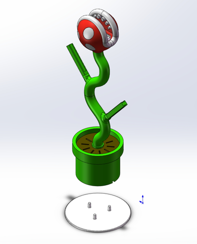 piranha plant ns holder by bryoung household decor 3d print model - Mito3D