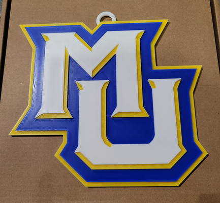 marquette 3d logo 180mm serie by negozi alimentari passatempo fai sport all'aperto ncaa ncaabasketball università catena marzo follia pallacanestro wisconsin milwaukee 3d print model - Mito3D