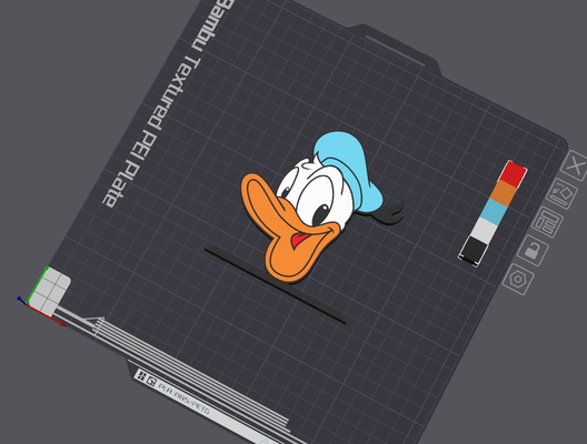 donald canard table supporter by 5kyrunn3r art sculptures disney disneyland mickey souris minnie maladroit ams prêt logo signe micky maus 3d print model - Mito3D