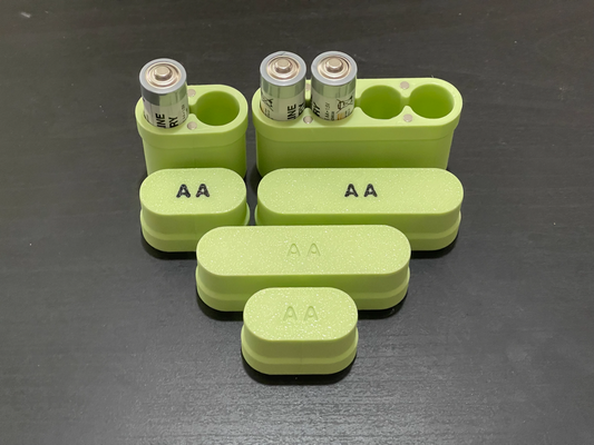 aa battery storage boxes by malctheoracle tools organizers case portable magnet magnets 3d print model - Mito3D