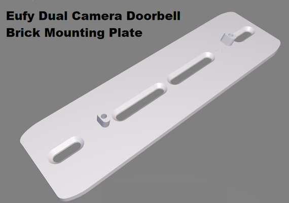 eufy dual camera doorbell mount plate wedges by maks3d household house models eufycam eufymount doorbellmount doorbellcamera accessory bracket door 3d print model - Mito3D