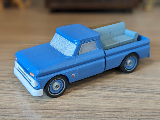 1964 chevrolet c10 pickup pinewood derby shell by troysterr hobby & diy vehicles car 3d print model - Mito3D