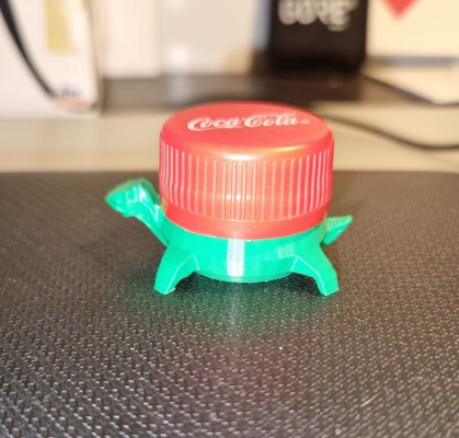 bottlecap turtle remixed by tobbse612 household decor bottle cap 3d print model - Mito3D